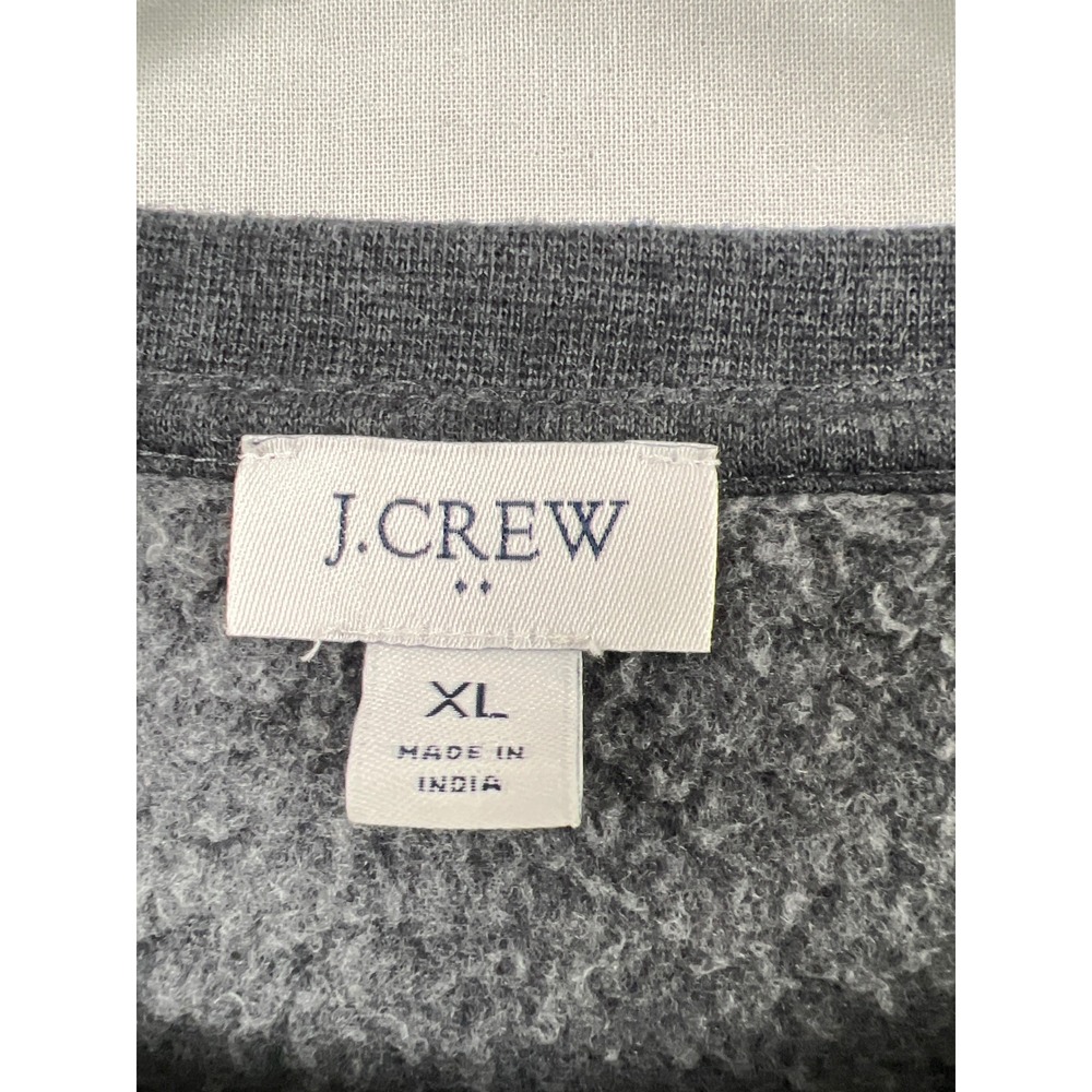 J.Crew Sweatshirt Women XL Grey Rhinestone Embellished Jeweled Crewneck Pullover - Picture 2 of 8